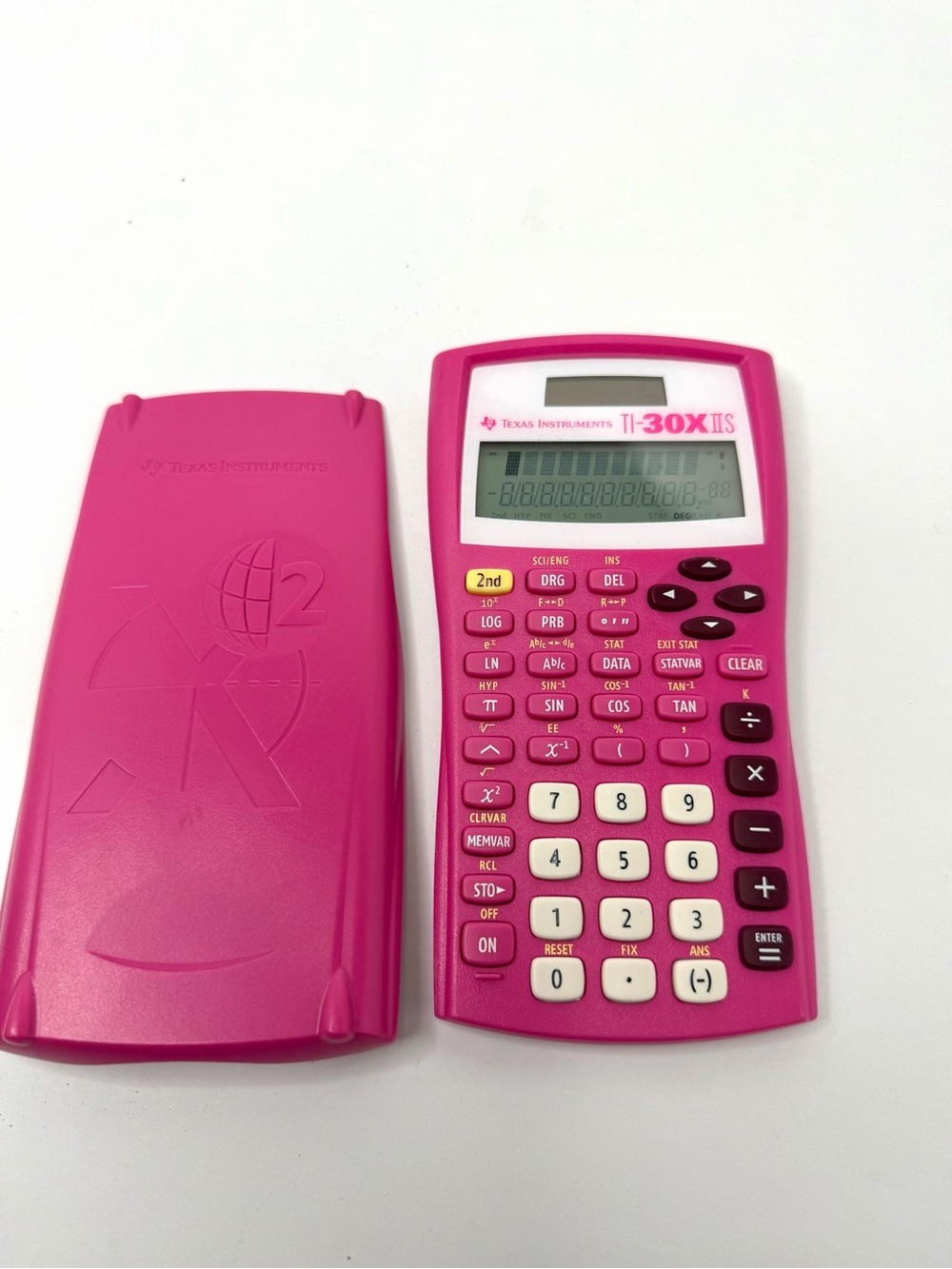 Texas Instruments TI-30X IIS Scientific Calculator Hot Pink Tested Works School